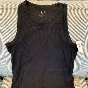 Ribbed High Neck Tank